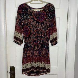Autumnal Pattern long sleeve dress